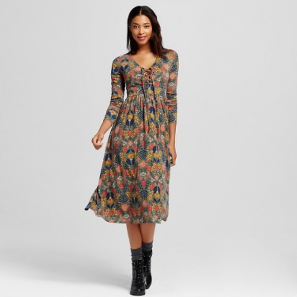 Xhiliration Rare folk print dress - Picture 2 of 9